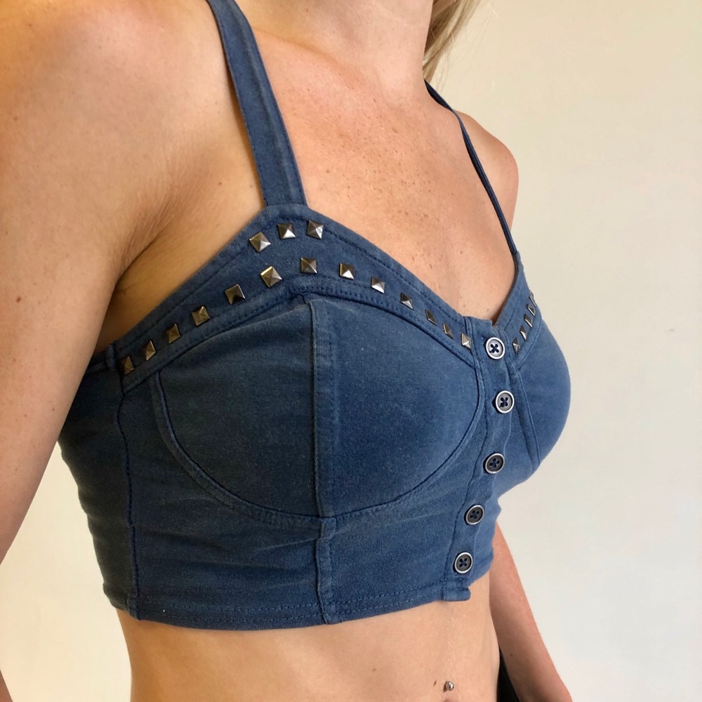 Blue Crop Top/Bandeau